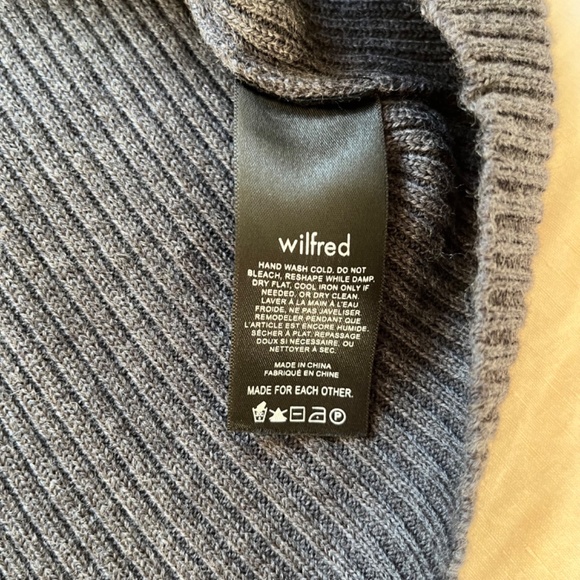 Aritzia Wilfred⎜REBECCA TURTLENECK⎜HEATHER PEPPERCORN GREY - Picture 14 of 16